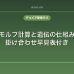 レオパのモルフ計算と遺伝の仕組み完全解説｜掛け合わせ早見表付き