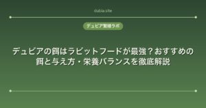 デュビアの餌はラビットフードが最強？おすすめの餌と与え方・栄養バランスを徹底解説