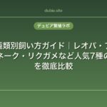 爬虫類の種類別飼い方ガイド｜レオパ・フトアゴ・コーンスネーク・リクガメなど人気7種の飼育方法を徹底比較