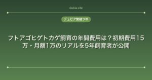 フトアゴヒゲトカゲ飼育の年間費用は？初期費用15万・月額1万のリアルを5年飼育者が公開